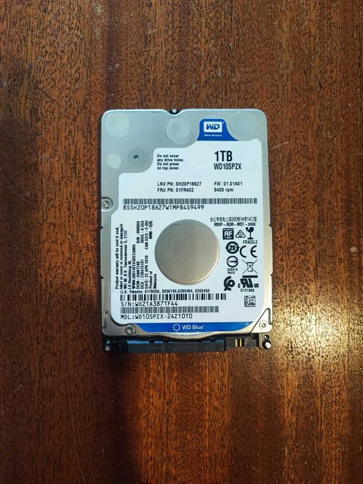 Хард диск за лаптоп WD Blue WD10SPZX, 1TB, 5400 об/мин, SATA 3