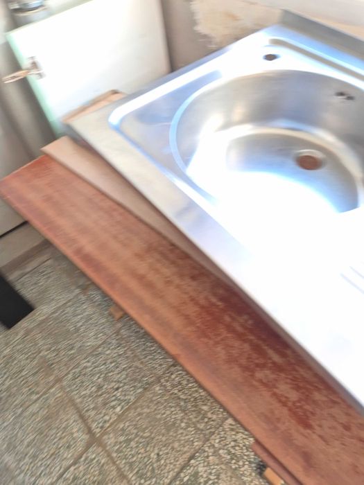 Мивка за кухня, метална- използвана, размер 60/110