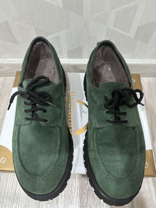 Зимние замшевые лоферы