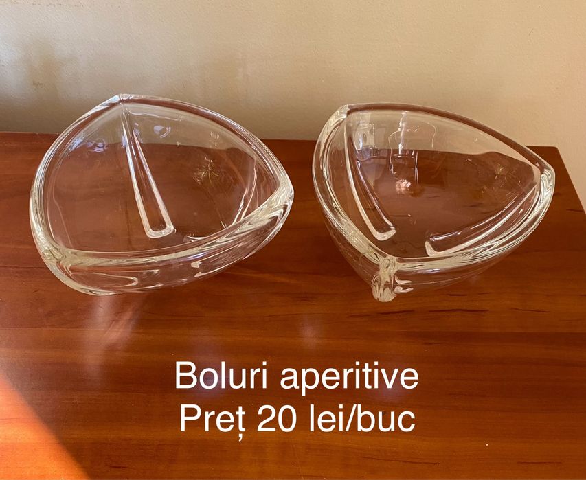 Boluri cristal, aperitive, scrumiere cristal,  suport sticla Tequila.
