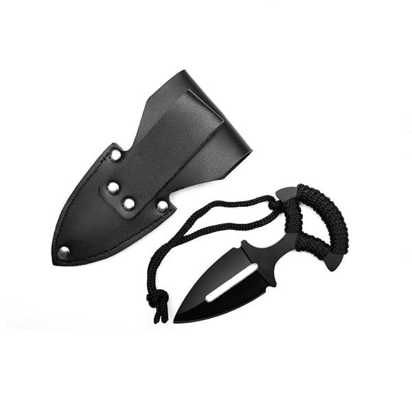 Cutit tactic pumnal, DEPOX®, Black Knife, 13 cm, Otel inoxidabil