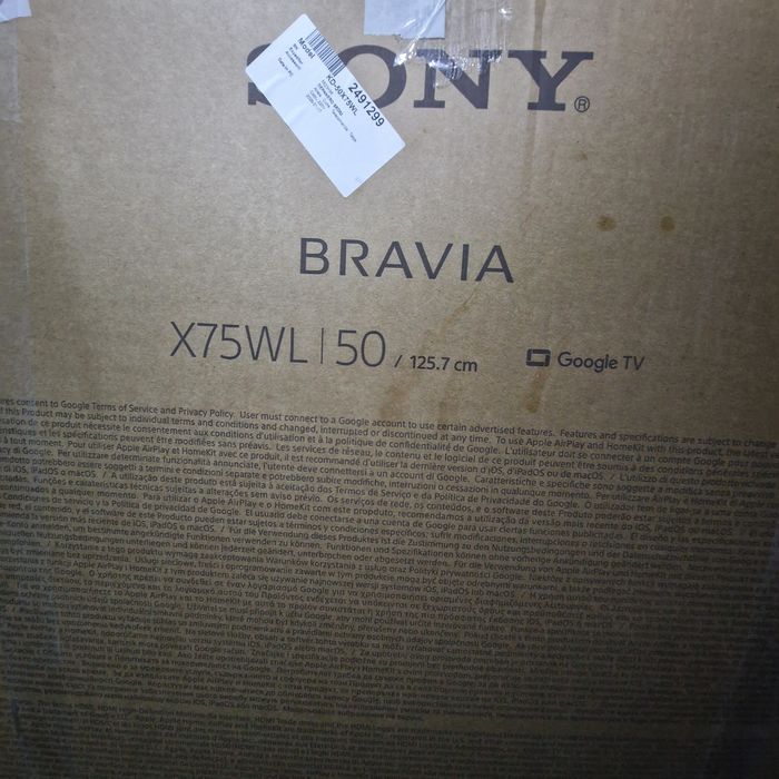 Tv 126 cm Smart SONY 50x75wl BRAVIA android 4k google tv