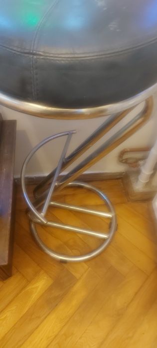 Scaune de bar cu piele naturala