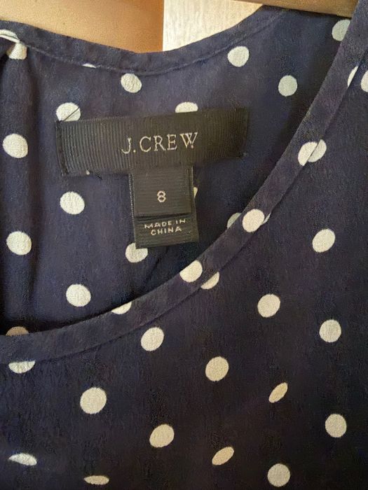 Копринен гащеризон J Crew, десен на точки, размер М/L