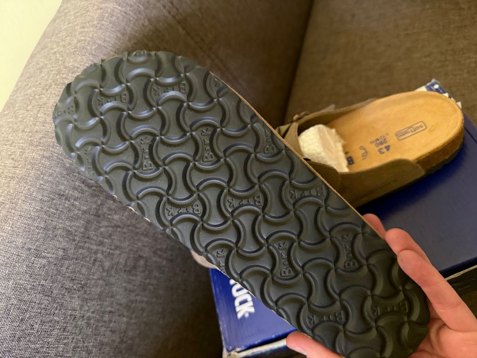 Birkenstock Boston BS Taupe Regular Fit marimea 38, 39, 40, 41, 42, 43