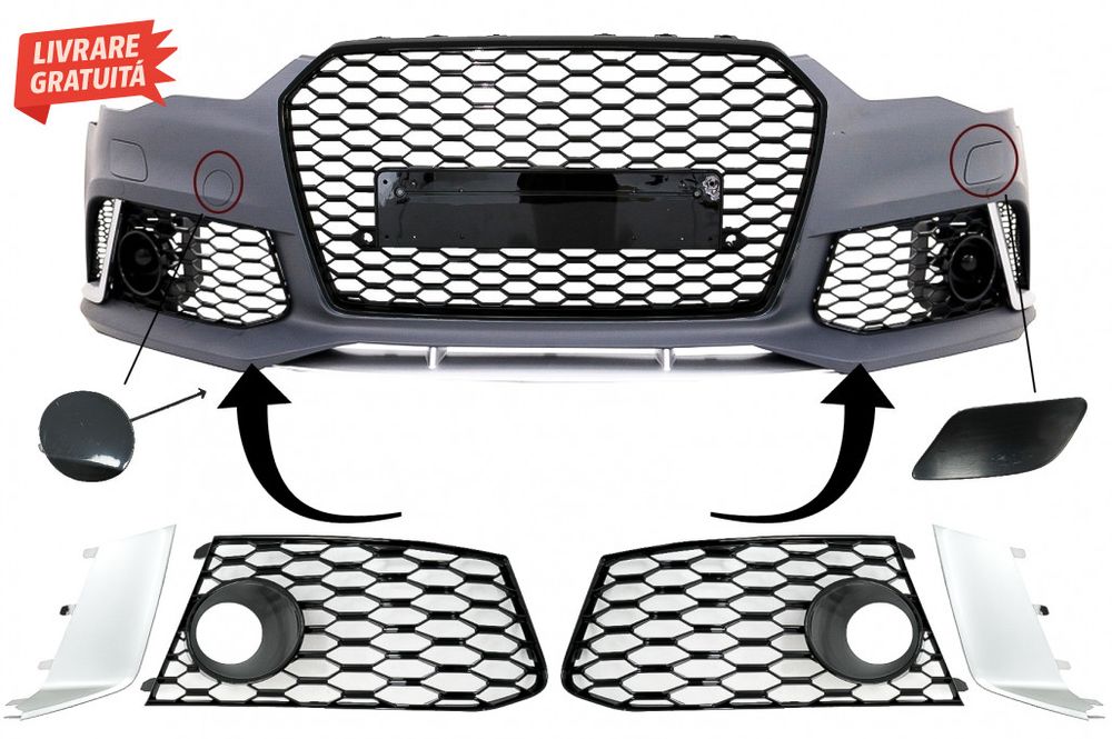 Accesorii Bara Fata Audi A6 C7 4G Facelift (2011-2018) RS6 Design