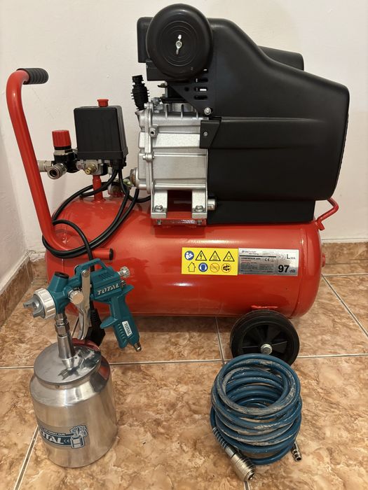 Compresor Vopsit  24 Litri  - Pistol  si Furtun