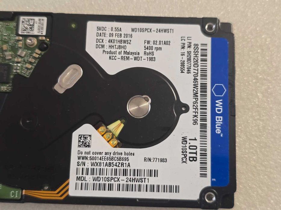 Hard disk laptop Western Digital 1TB 5400RPM SATA 6Gb/s 16MB WD10SPCX