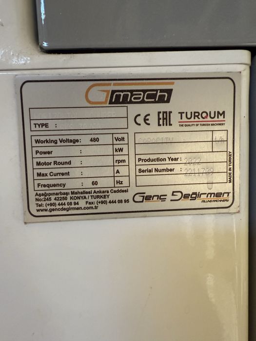 SOTILADI: 120 tonna / 24 soat un ishlab chiqarish tegirmoni genc/ortaş