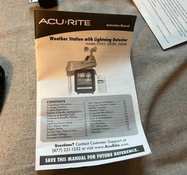 Statie meteo profesionala AcuRite 02080 cu detectie fulger