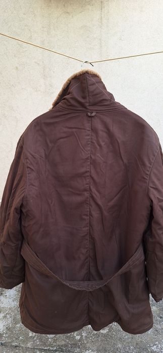 Мъжка зимна ретро шуба от соц време с подплата агнешка кожа ХL