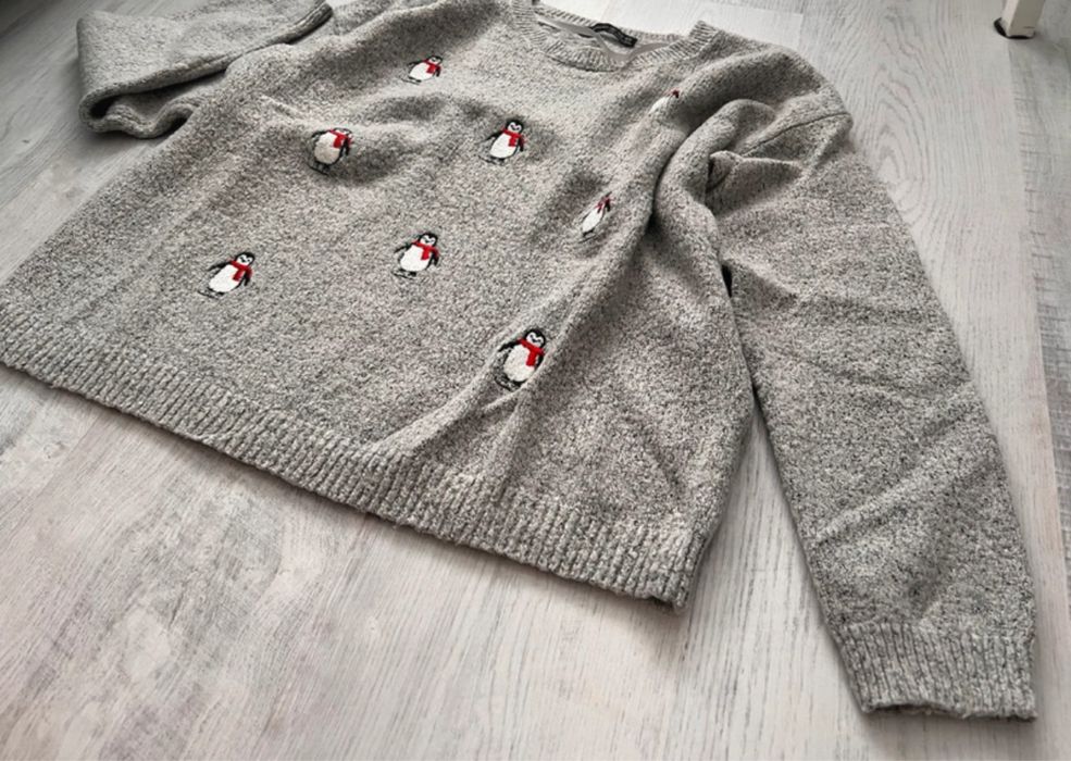 Bluza Atmosphere , XL , model de Craciun , model pinguin