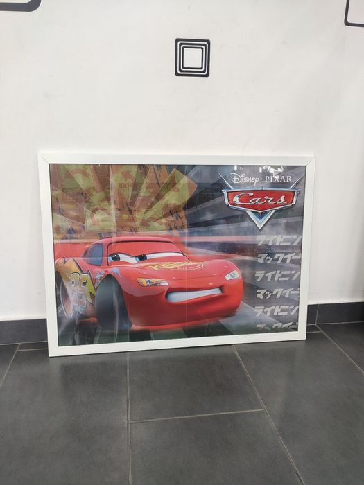 Tablou Cars Fulger McQueen, 16 butoni și lustra