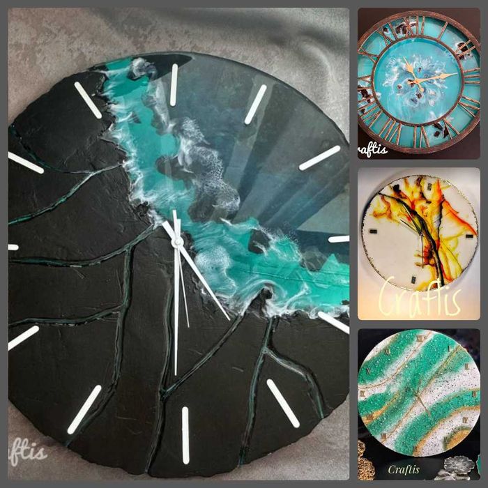 Ceasuri artizanale din rasina epoxidica (detalii preturi in anunt)