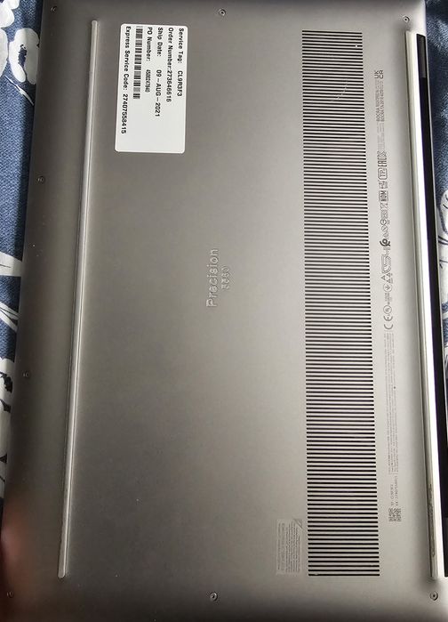 Laptop Dell Precision 5560 – i7-11850H / 32GB RAM / 512GB SSD / T1200 4GB