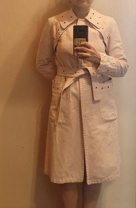 Тренчкот плащ хб 100% розовый