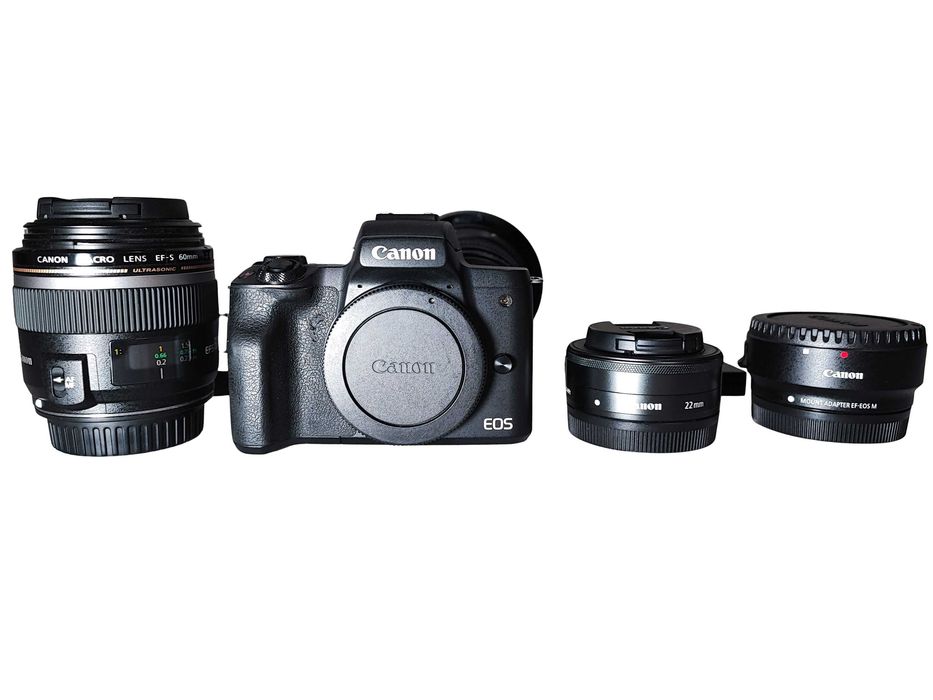 CANON M50 Mirrorless+Obiective+Trepied+Accesorii