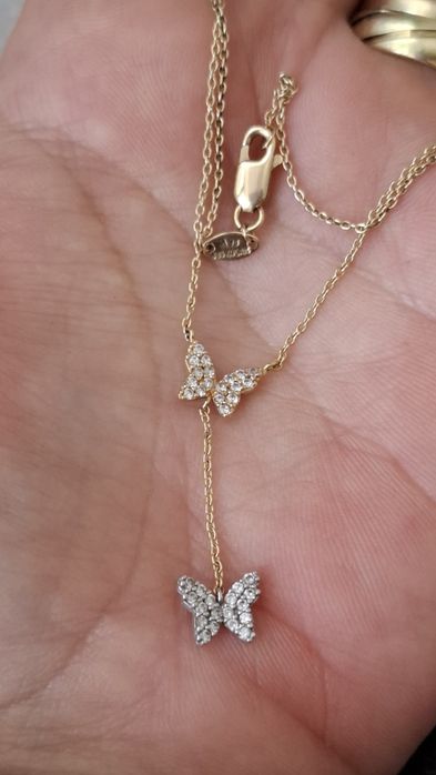 Lantisor aur 14k cu fluturasi