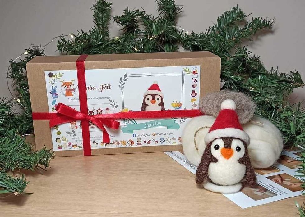 Играчка от вълна пингвин - направи си сам