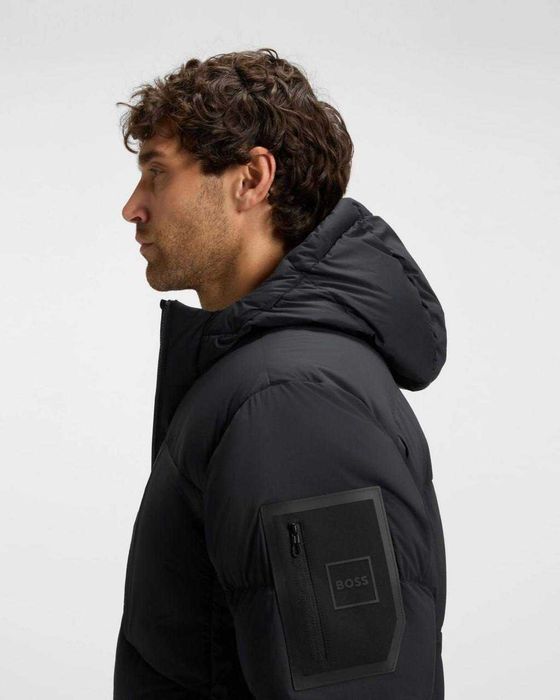 BOSS мужская зимняя водоотталкивающая куртка пуховик РАЗМЕР L