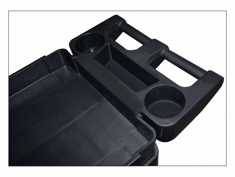 Carucior mobil pentru scule, plastic rezistent, 3 rafturi, 250 kg, cu