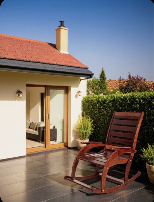 Кресло качалка деревянная