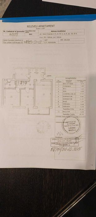 Apartament 3 camere, decomandat, 2 băi, situat în zona Nord, Rm.Vâlcea
