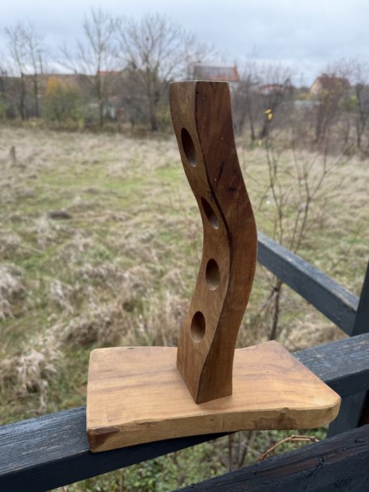 Suport din lemn de maslin pentru sticle de vin