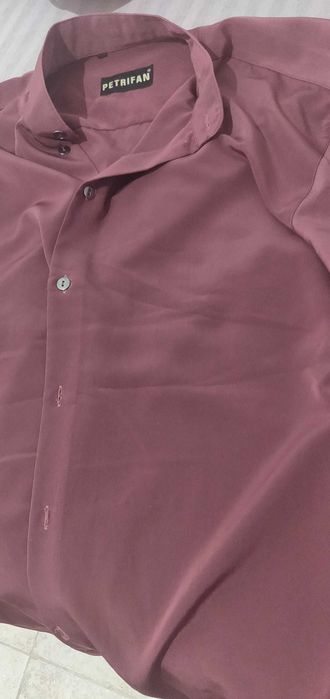 Широка риза бордо