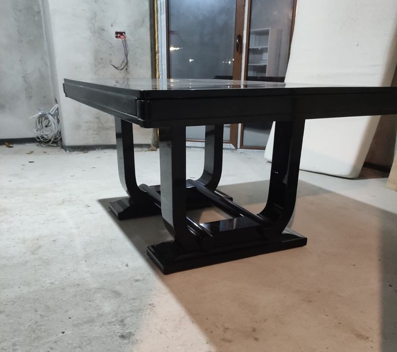 Masă de sufragerie extensibilă ArtDeco Gaston Poisson, Franța 1935