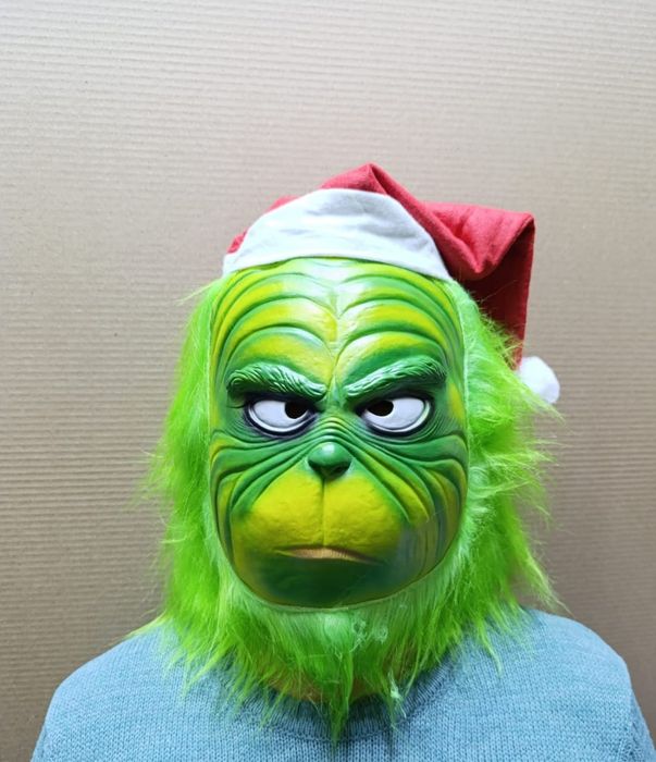 Латексная Маска Гринч с перчатками
