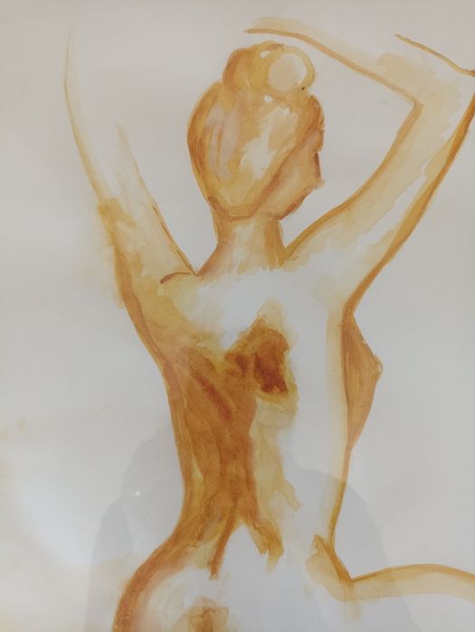 Set 2 tablouri noi acuarela cu ramă din lemn