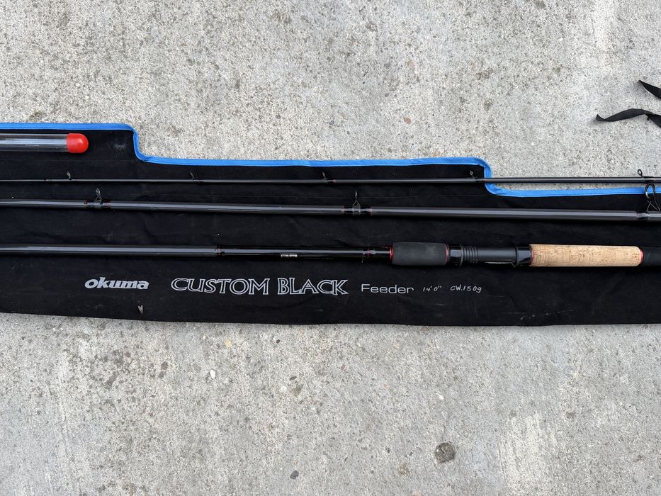 Lanseta feeder Okuma Custom Black 4.27, mulinetă Daiwa N Zone