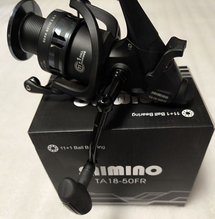SET 2 Mulinete Crap SAIMINO TA18-50FR cu baitrunner 12 Rulmenti
