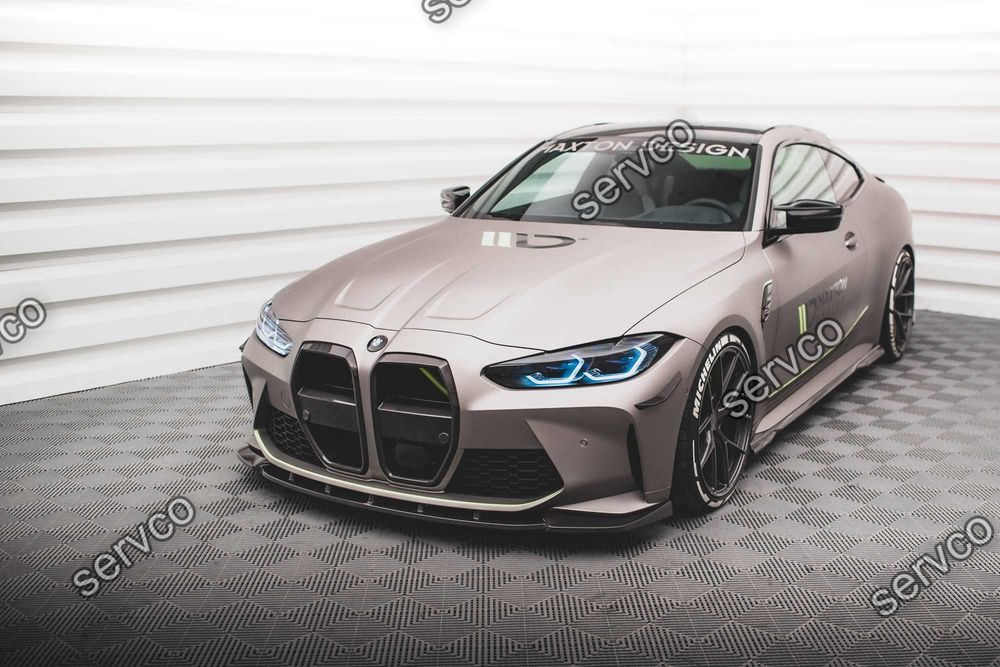 Prelungire bara fata Bmw Seria M4 G82 2021- v5 - Maxton Design Carbon