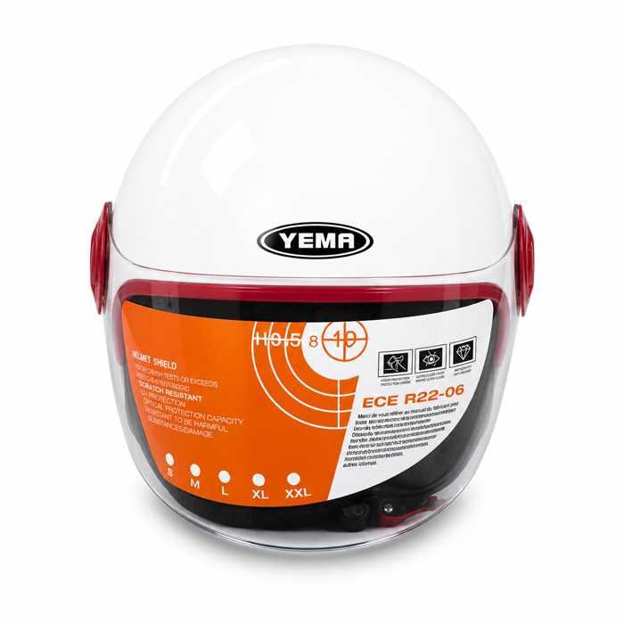 Каска за мотор с визьор YEMA, 5 размера, 3 цвята jet Helmet