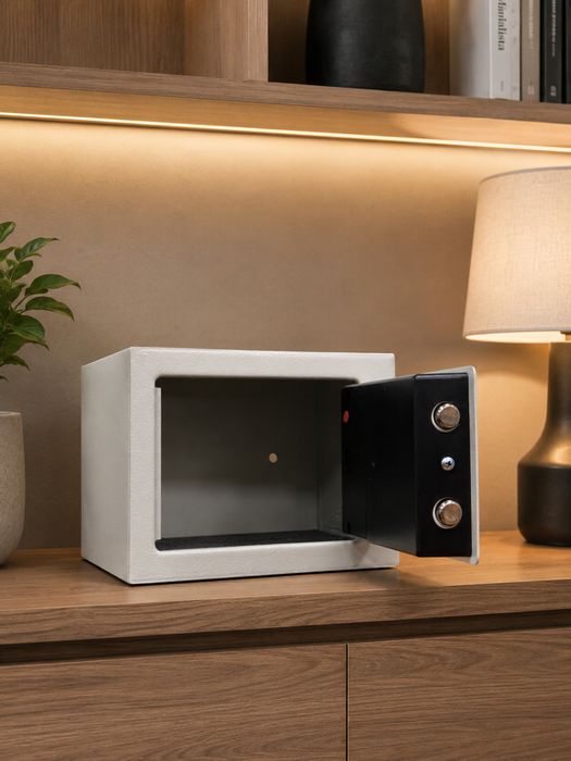 Seyf Elektron va Kalitli Seyf Uy, Ofis va Mehmonxona uchun 17x23x17sm