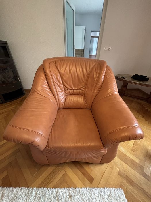 Canapele Piele Culoare Crem de vanzare