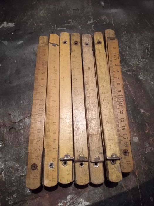 Стари Ретро Български Дървени Метри.