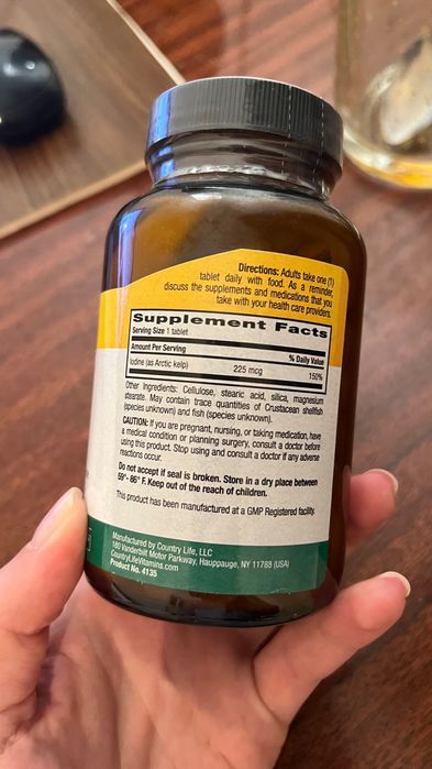 Йод, ARCTIC-KELP, арктический келп , 300 таб. Country Life