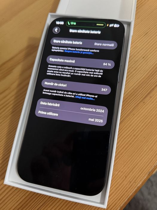 Apple iPhone 16 Pro Max 94% baterie
