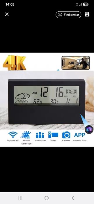 Vand ceas Wifi camera spion, audio video