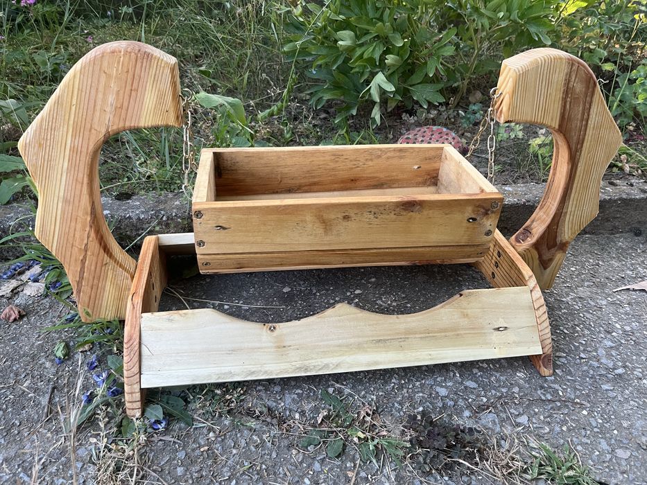 Дъски от череша, дървена саксия люлка
