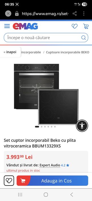 Set cuptor incorporabil Beko + plită vitroceramică