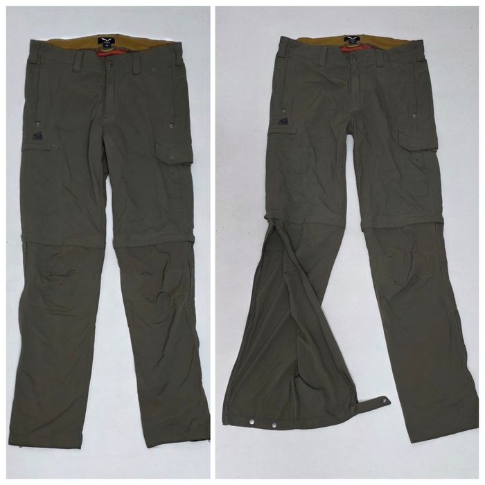 Pantaloni tehnici 2 în 1 Salewa Pordoi Drytons munte, trekking, vânătoare, padurar, nr. 102 sau M ptr. bărbați, dark olive