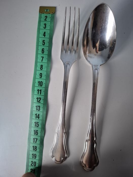 Set lingura+furculita arrgint masiv italy