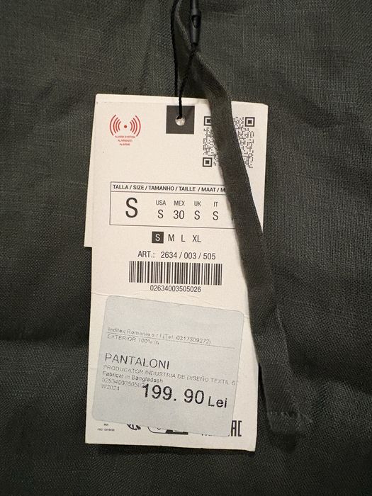 Pantalon barbati Zara lana