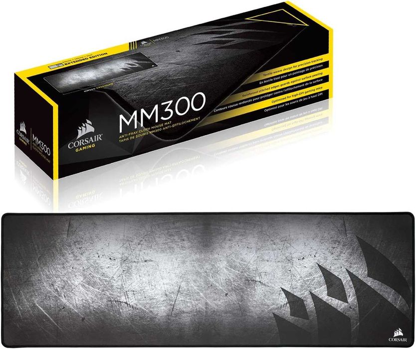 Corsair MM300 Anti-Fray Cloth Gaming Mouse Pad Extended (93*30*0.3 см)
