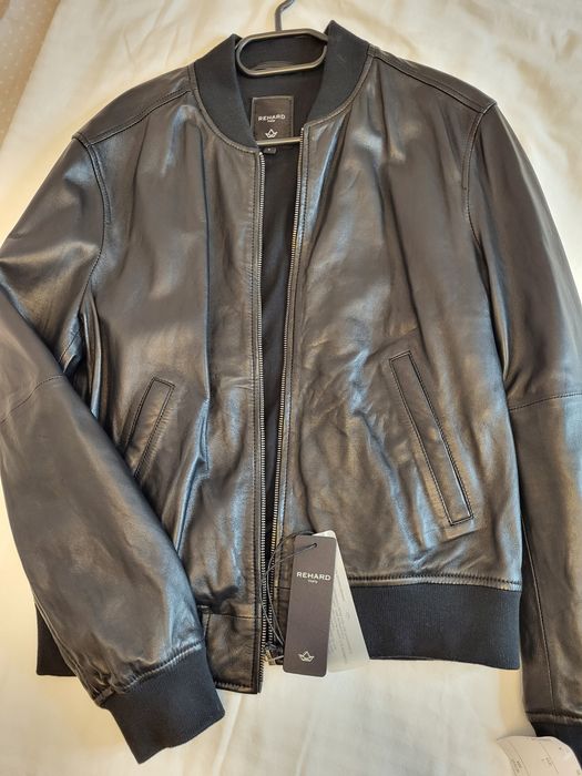 Geaca de piele neagra noua Rehard