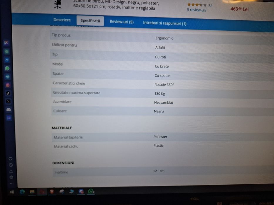 Scaun birou ergonomic